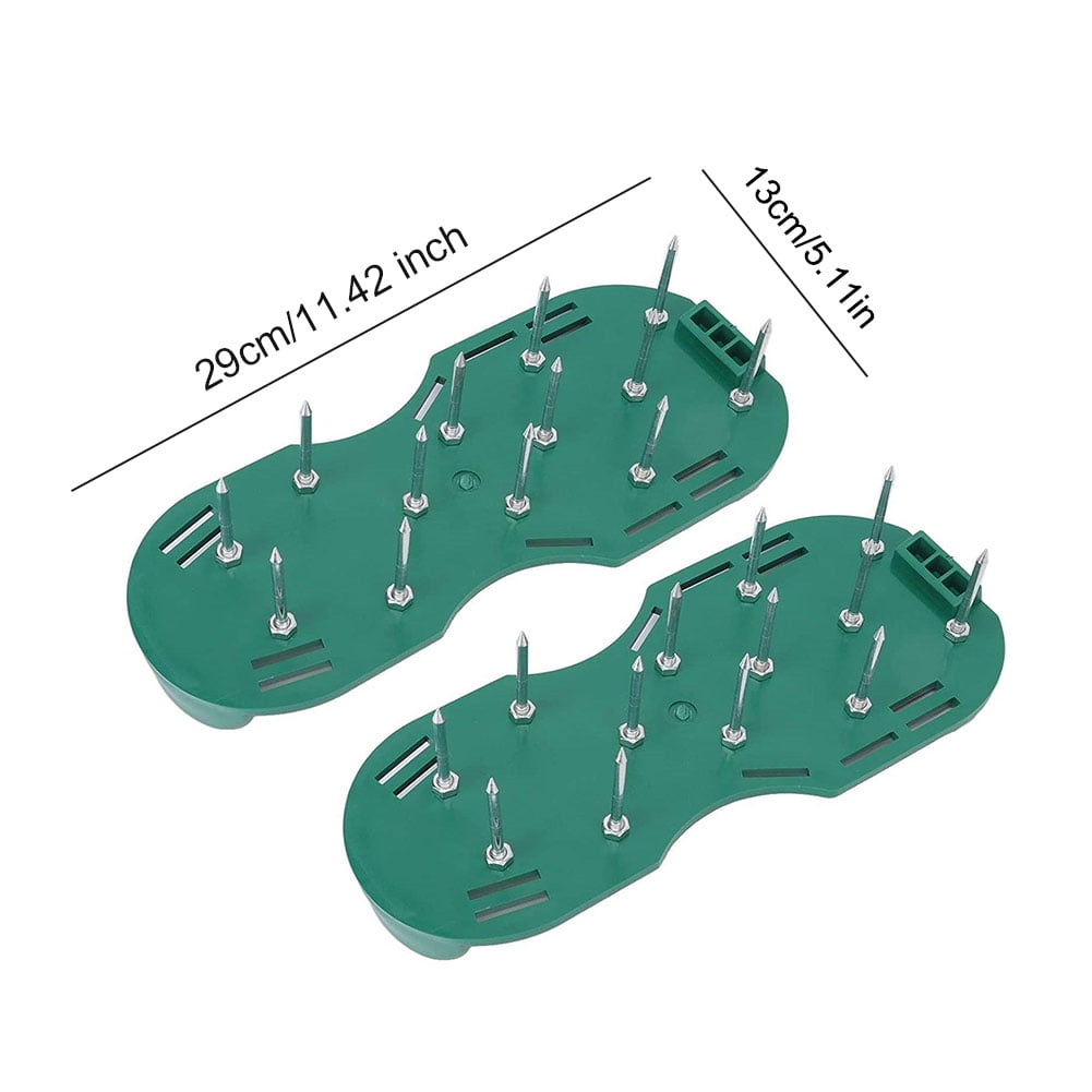 golytefs Lawn Aerator Shoes Aerator Spiked Sandals with Adjustable Strap Gardening Aerator Sandals Anti-slip for Aerating Lawn Soil