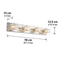 thumbnail image 5 of Artika Metropolitan 31 in. 4-Light Chrome Modern Vanity Light Bar for Bathroom with Clear Glass, 5 of 8