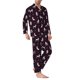 thumbnail image 2 of Fotbe Poodle Dog Pijama de Hombre con Estampado de Manga Larga, Conjunto de 2 Piezas, Ropa de Dormir Suave y Cómoda con Bolsillos-Medium, 2 of 7