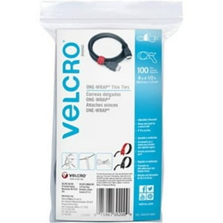 VELCRO Brand ONE WRAP Thin Ties | Strong & Reusable | Perfect for Fastening  Wires & Organizing Cords | Black, 8 x 1/2-Inch | 100 Count