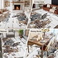 thumbnail image 5 of Large Area Rugs for Living Room Bedroom, Rabbits Pine Cone 6'x9' Rug Washable Carpet Runner Indoor Outdoor, Sweet Home Texture Farmhouse Grey Wooden Non Slip Floor Mats Rug for Kitchen, Playroom, 5 of 8