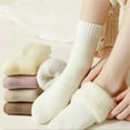 thumbnail image 4 of Winter Warm Thermal Socks Thick Insulated Heated Boot Socks for Cold Weather Women's Fuzzy Slippers Socks Gifts, 4 of 7