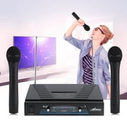 RADIGS Wireless Dual HandHeld Microphone Mic System For Outdoor Wedding Conference Karaoke Evening Party RWM1201VH VHF