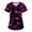 Dark PurpleA_06126RR, variant on S-5XL Valentines Day Scrubs for Women Love Heart Graphic Women's Scrub Tops V Neck Short Sleeve Nurse Uniform with Pocket