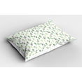 thumbnail image 2 of Ambesonne Green Pillow Sham 2 Pack, Tea Leaves Faded Colors, 36"x20", Green Army Green, 2 of 3