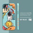 thumbnail image 3 of Case For Redmi Note 12 11 11T 11R 11E 10 9 8 7 7S PRO PLUS 4G 5G Simple Liquid silicone Case Cute Cartoon Spaceman Astronaut, 3 of 5