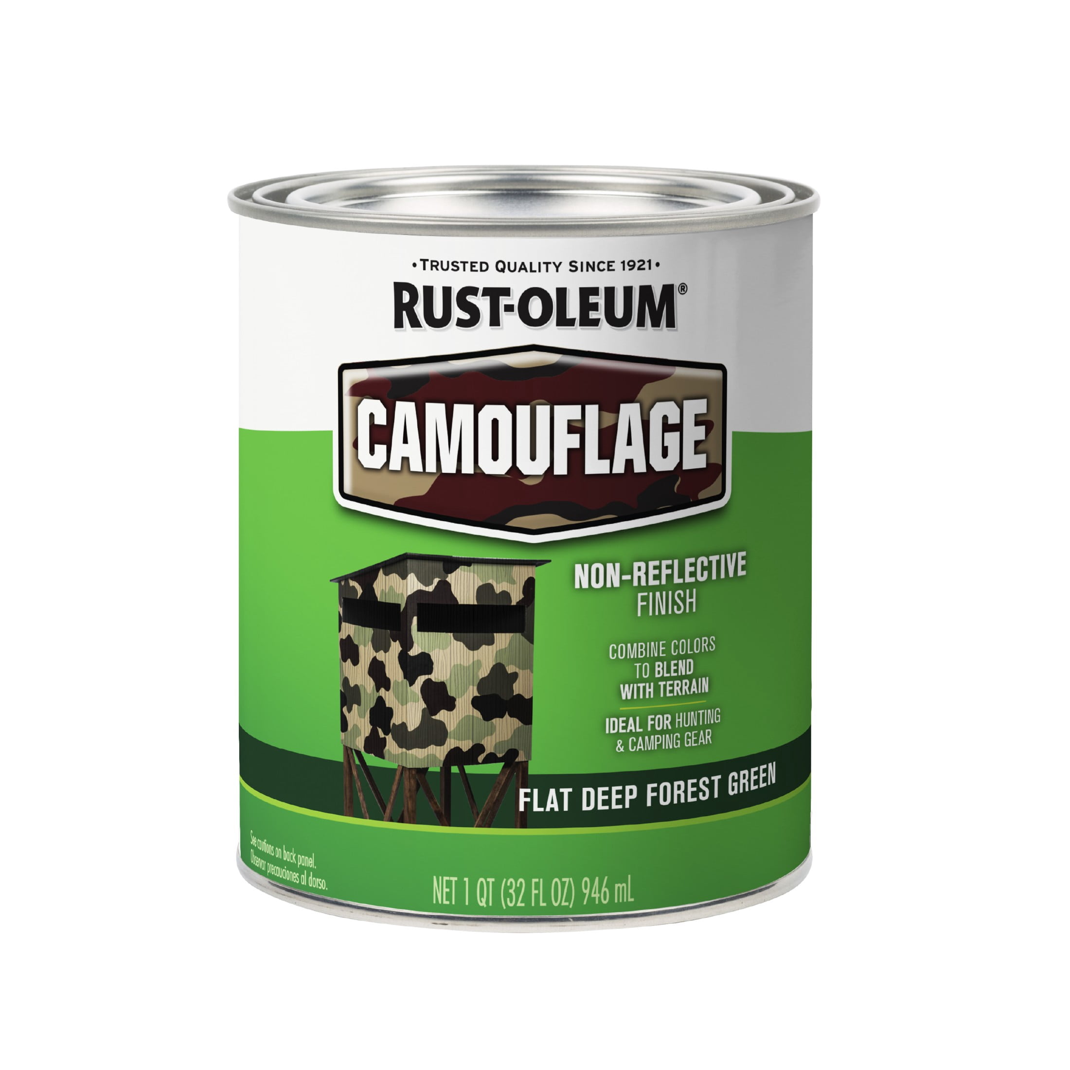 2 Pack, Deep Forest Green, Rust-Oleum Specialty Camouflage Spray Paint-379560, 1 qt