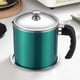 thumbnail image 4 of Bewildely Tanque de almacenamiento de grasa antifugas de contenedor de colador de malla de filtro de lata de aceite de acero inoxidable de 1,3 l, plateado Cocina y Comedor verde Bewildely HA002095-03B, 4 of 6