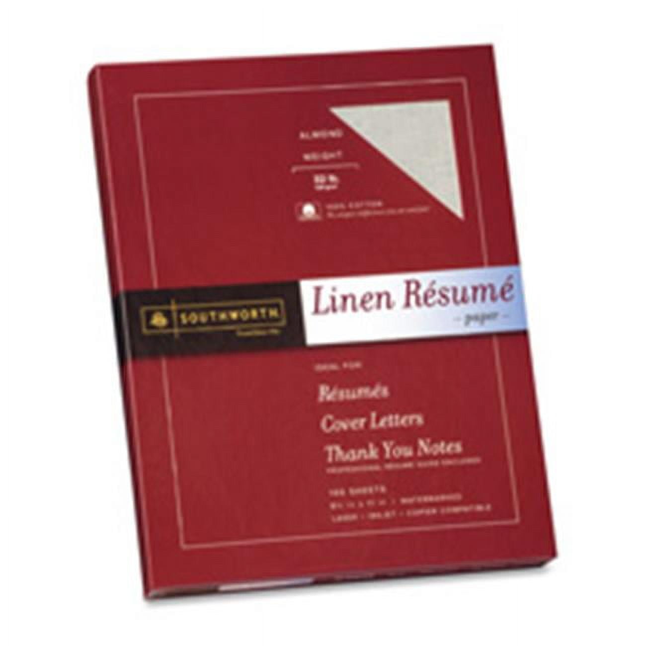 Southworth Company Resume Paper- Wove- 32 lb- 8-.50in.x11in.- Ivory