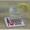 thumbnail image 2 of Absorbent Stone Tumbled Tile Coasters, Wine Talking, Set of 4, 2 of 2