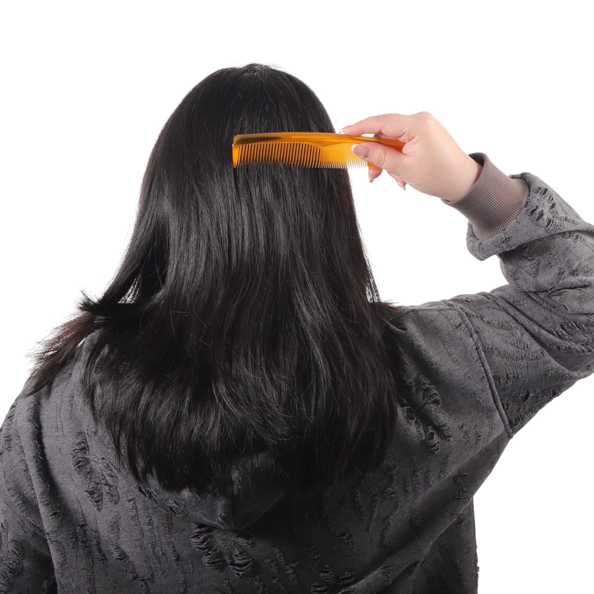 Unique Bargains 1 Pc Women Lightweight Tendon Comb for Curly Hair in Vibrant Orange Color