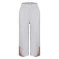 thumbnail image 6 of Delayuji Womens Cotton Linen Pant Casual Daily Embroidery Flora Printed Wide Leg Pant Retro Style Pants Plus Size M-4XL, 6 of 7