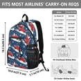 thumbnail image 3 of JIALIOU 14" Laptop Backpack Waterproof Airline Approved Stylish Casual Daypack for Travel Business College Work, Snowman Snowflake Star, 3 of 8