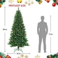 thumbnail image 4 of Jeco 7' Pre-Lit Artificial Christmas Tree, 350 Multi-Color Lights, Metal Stand, 4 of 8