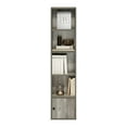 thumbnail image 3 of Furinno Luder 5-Tier Shelf Bookcase with 1 Door Storage Cabinet, French Oak, 3 of 8