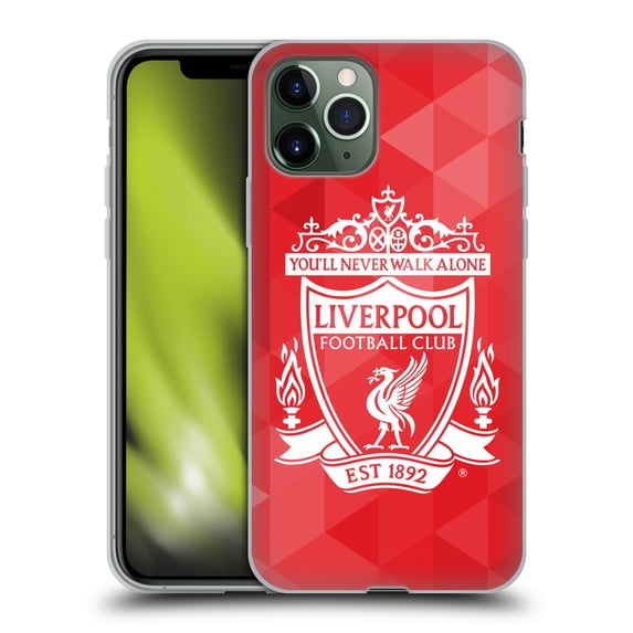Head Case Designs Officially Licensed Liverpool Football Club Crest 1 Red Geometric 2 Soft Gel Case Compatible with Apple iPhone 11 Pro