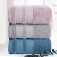 thumbnail image 3 of Toalla de baño Bewildely algodón Color sólido rojo, 3 of 6