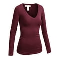 thumbnail image 4 of Emmalise 5-Pack Women’s Long Sleeve Junior V-Neck Shirts-Fall & Winter Color-L, 4 of 4