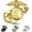 Golden, variant on U.S. Marine Corps Metal Cars Emblem for 250th Anniversary, 3D Eagle Globe Anchor Insignia Decals, Universal Fit at 3.3" x 3.1", Car Medal Gift for Veterans and Military Supporters, Silvery