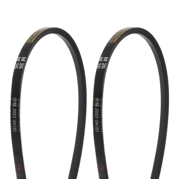 Uxcell 2Pcs M-26 Rubber V Belt Drive Transmission Belt 26" Pitch Girth 10mm Width 5.5mm Height JIS Standard Power Belt