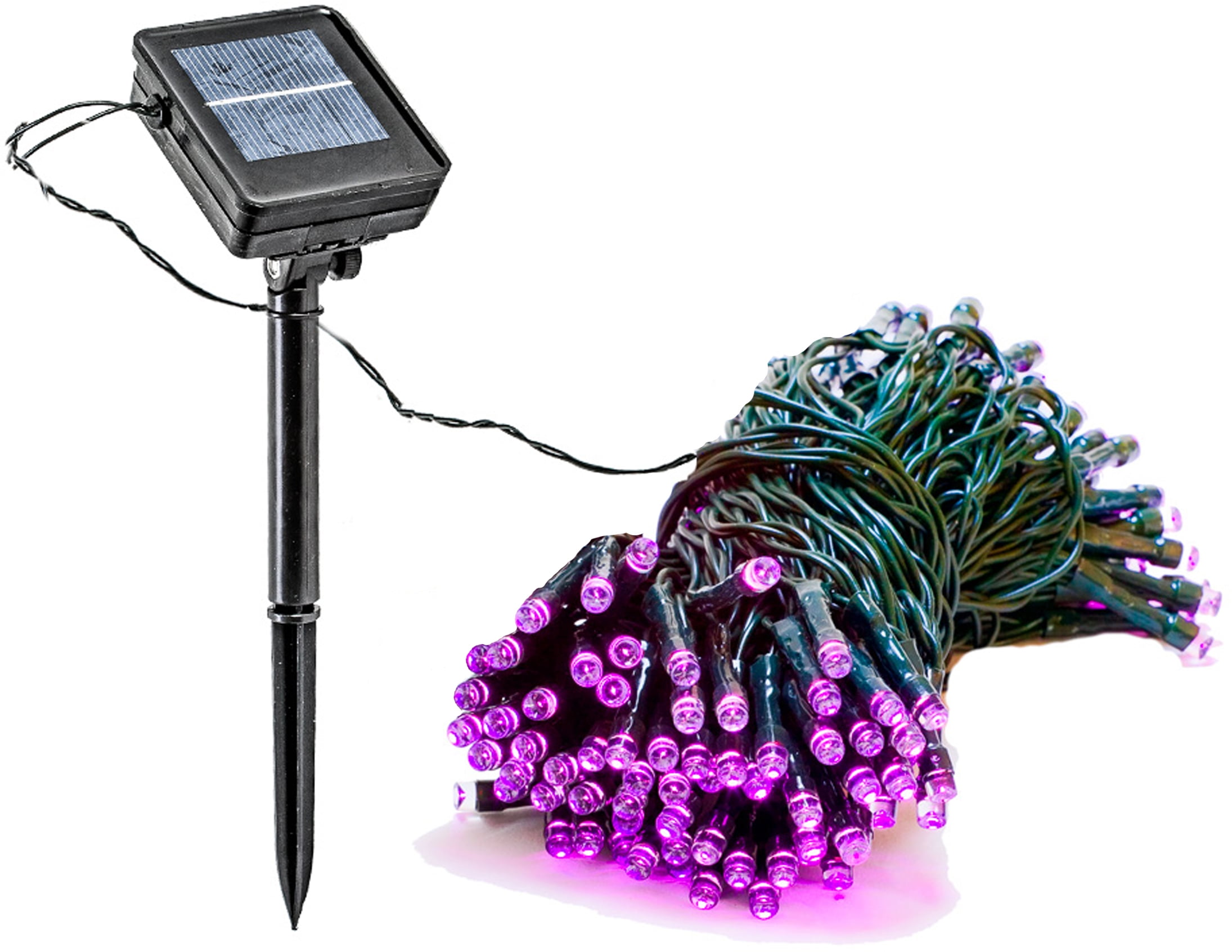 39 Foot Solar Powered Outdoor Christmas Holiday String Lights with 100