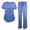 CEIL BLUE, variant on Womens STRETCH SCRUB SET With V-NECK TOP