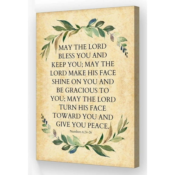 May The Lord Bless You and Keep You Numbers 6 24-26 Wall Art Bible Verse Poster  Quotes Wall Art Inspirational Poster Vintage Religious Positive Sayings Wall Decor poster