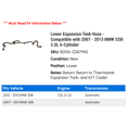 thumbnail image 2 of Lower Expansion Tank Hose - Compatible with 2007 - 2013 BMW 328i 3.0L 6-Cylinder 2008 2009 2010 2011 2012, 2 of 2