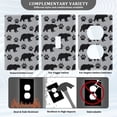 thumbnail image 3 of Yayeee Toggle Light Switch Wall Plate 1-Gang 4.5"x2.7" Home Decorative Outlet Cover, Gray Bear Paws Pattern, 3 of 7