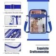 thumbnail image 4 of Bolsa transparente MoKo Stadium Events con múltiples bolsillos, bandolera azul, 4 of 7
