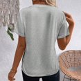 thumbnail image 4 of SNKSDGM Women's Plus Casual Easter Shirt Women's Tops Dressy Casual Long Sleeve Womens Casual Fashion Solid Color Crew Neck Short Sleeve Pullover T Shirt Tops for Women Work Long, 4 of 6