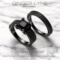 thumbnail image 4 of Liza Black Wedding Ring Set for Woman Cz Gothic  Engagement Ring Ginger Lyne Collection, 4 of 7