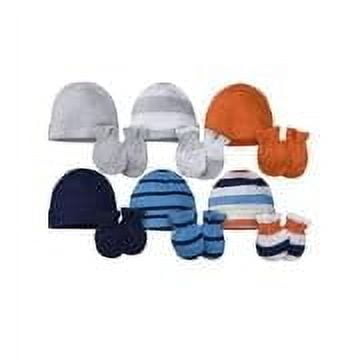 12-Piece Baby Boys Dog Cap & Mitten Set