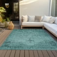 thumbnail image 6 of Addison Rugs Chantille Indoor/Outdoor Traditional Oriental Teal Washable Rectangle Rug, 2'6" x 3'10", 6 of 6