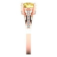 thumbnail image 3 of 2.21ct round cut yellow Zircon 14k rose gold Bridal Wedding Engagement Promise Anniversary Ring for Women size 4.25, 3 of 7