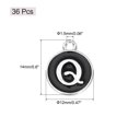 thumbnail image 2 of Uxcell 36pcs Pendants Letter Charm Initial Charm Alphabet Q for DIY Necklace Bracelet Jewelry Making White & Black, 2 of 6