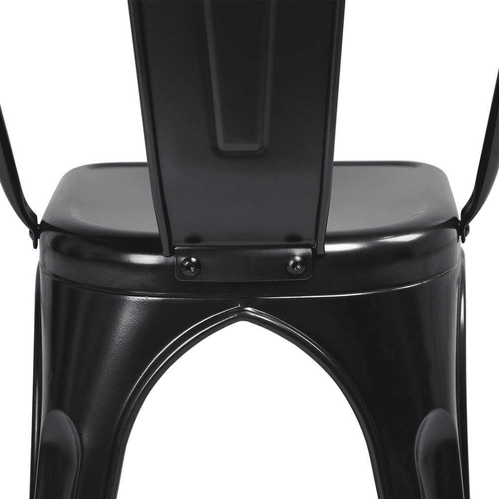 Alden Design Dining Chair, Set of 4, Black
