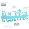thumbnail image 3 of Toallero iBosins Pool con 8 ganchos montado en la pared, azul, 3 of 7