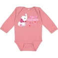 thumbnail image 3 of Inktastic My 1st Valentine's Day with Elephant Girls Long Sleeve Baby Bodysuit, 3 of 5