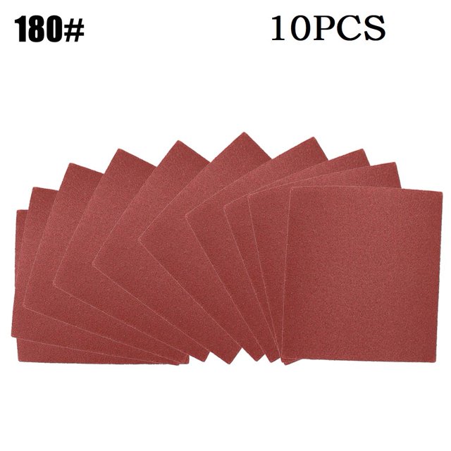 Lefu 10 Pcs 110x100mm Papier de Ponçage Abrasif Papier de Sable Floqué Polisseuse 60-1000Grit