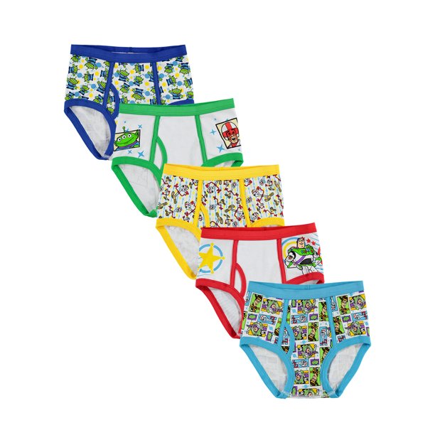 Disney Pixar Toy Story Toy Story Boys Underwear, 5 Pack Briefs Sizes 4 8