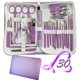 thumbnail image 1 of Juego de manicura 30 en 2, cortaúñas REDFLOW, cortaúñas para manos y pies, herramientas de manicura (morado), 1 of 4