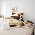 thumbnail image 6 of Homewish Retro Cowhide Print 7 Pieces Bedding Comforter Set,Country Farmhouse Lodge Full Bedding Set,Rustic Western Fitted Sheet Flat Sheet For Adults,Ultra Soft Home Decor, 6 of 8
