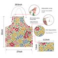 thumbnail image 7 of Pioneer Flower Floral Print Pattern Apron-Garden Aprons for Women with Pockets-Cotton Linen Waterproof Kitchen Cooking Gardening Aprons Adjustable for Kitchen,Cooking,BBQ and Salon 33x27 Inch, 7 of 7