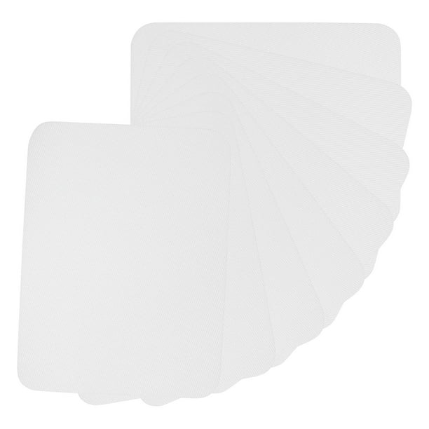 Uxcell Parches de tela termoadhesivos, kit de parches de reparación para ropa y pantalones, blanco