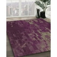 thumbnail image 3 of Ahgly Company Machine Washable Indoor Square Transitional Mauve Taupe Purple Area Rugs, 4' Square, 3 of 7