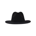 thumbnail image 2 of Sombrero Fedora clásico Forro Térmica Accesorios engrosados Sombreros de vestir Sombrero de jazz de para mujeres Hombres Fiesta Negro Salvador Sombrero de fieltro, 2 of 8