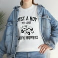 thumbnail image 7 of Just a Boy Who Loves Lawn Mowers Shirt, Funny Lawn Mowing Gift Tee -ID: 581, 7 of 7