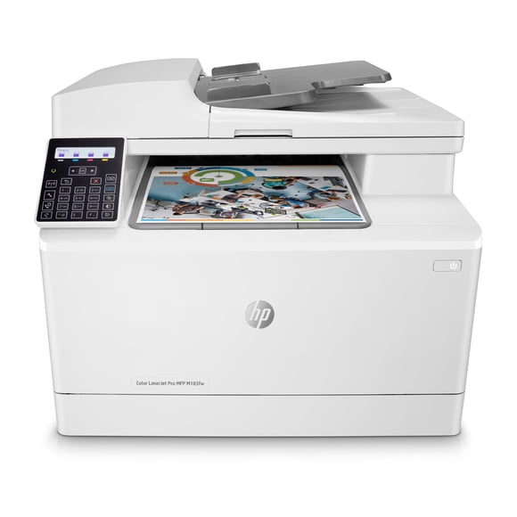 HP Color Laserjet Pro MFP M183fw Impresora inalámbrica multifunción, escaneo, copia y fax con Ethernet rápido incorporado, 7KW56A (reacondicionado)