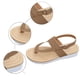 thumbnail image 5 of Bmisegm Women's Summer Fashion Thick Bottom Clip Toe Leather Sandals Casual Comfortable Outdoor Beach Sandals Sandals Women Summer Beige 8, 5 of 8